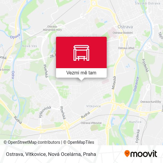 Ostrava, Vítkovice, Nová Ocelárna mapa