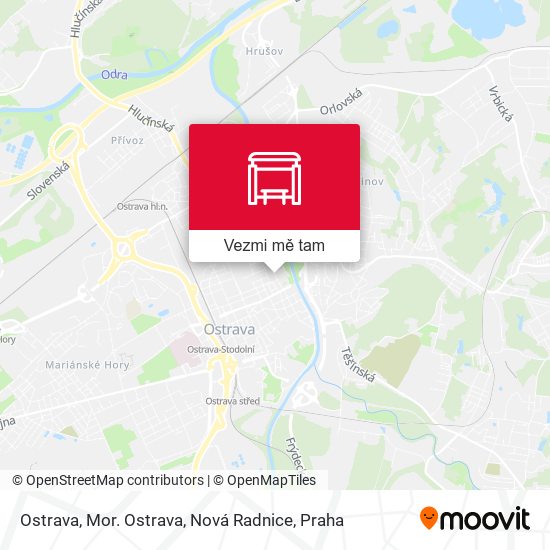 Ostrava, Mor. Ostrava, Nová Radnice mapa