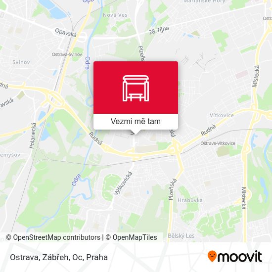 Ostrava, Zábřeh, Oc mapa