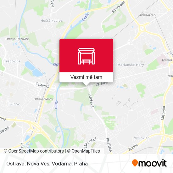Ostrava, Nová Ves, Vodárna mapa