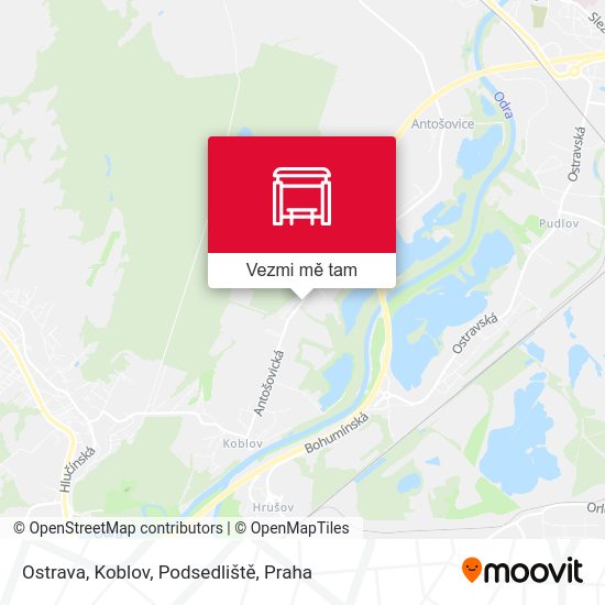 Ostrava, Koblov, Podsedliště mapa
