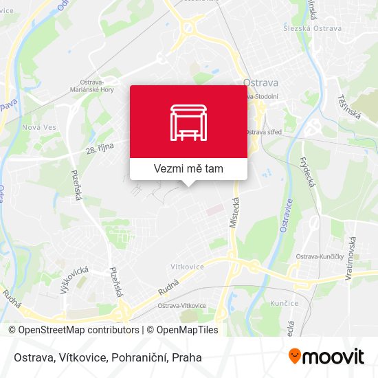 Ostrava, Vítkovice, Pohraniční mapa