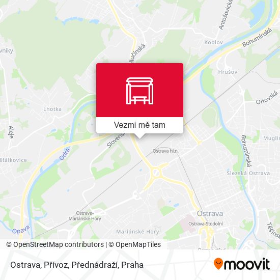 Ostrava, Přívoz, Přednádraží mapa