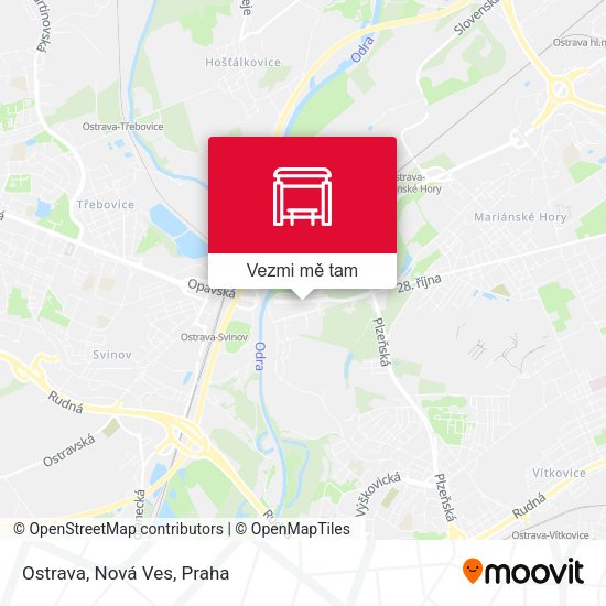 Ostrava, Nová Ves mapa