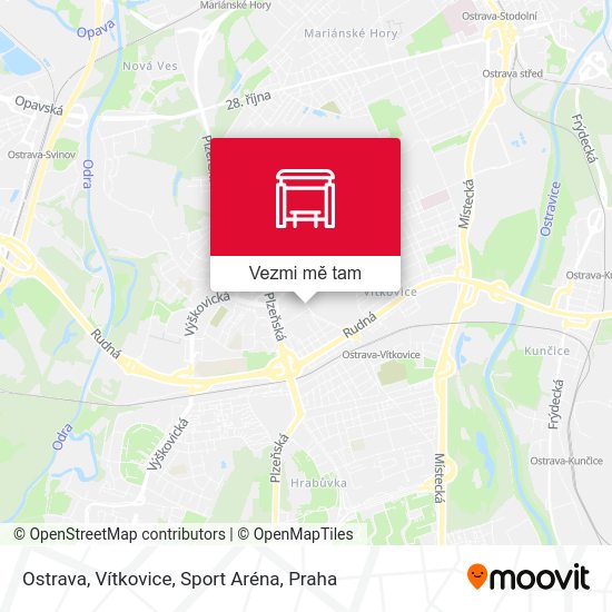 Ostrava, Vítkovice, Sport Aréna mapa