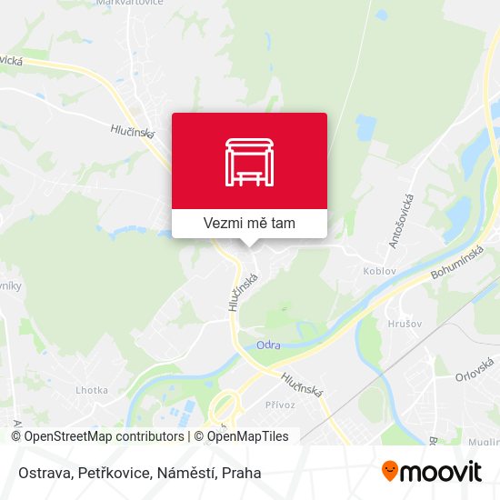 Ostrava, Petřkovice, Náměstí mapa