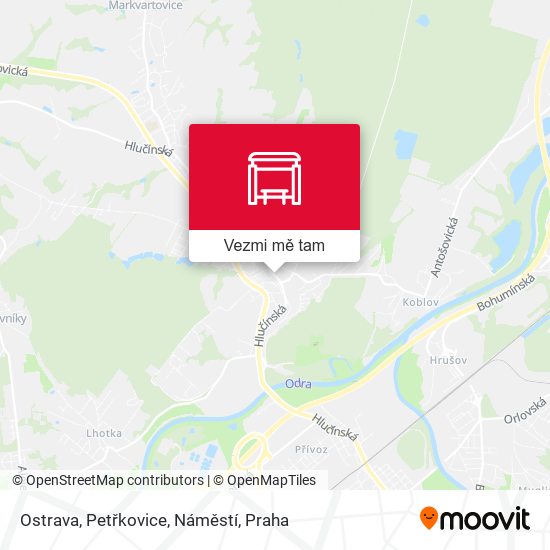 Ostrava, Petřkovice, Náměstí mapa