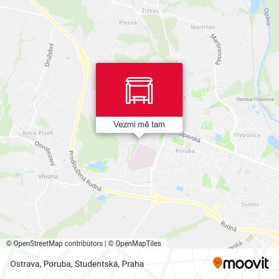 Ostrava, Poruba, Studentská mapa