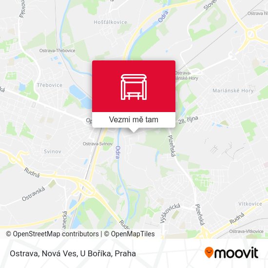 Ostrava, Nová Ves, U Boříka mapa