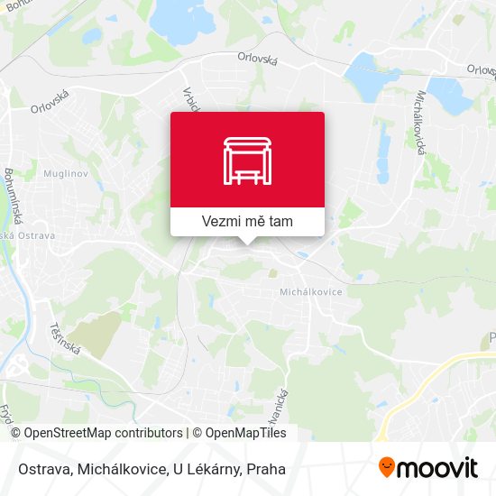 Ostrava, Michálkovice, U Lékárny mapa