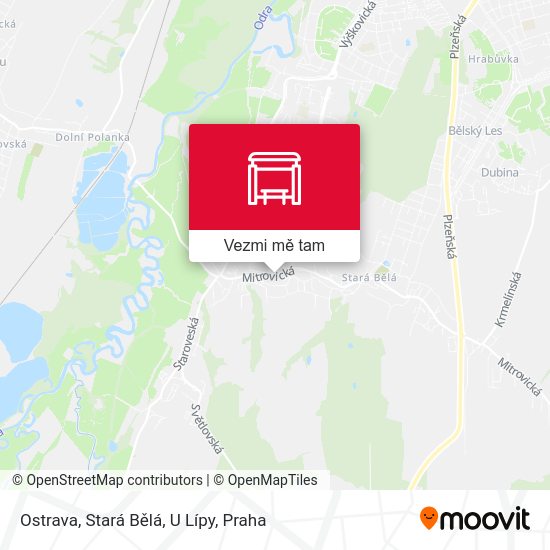 Ostrava, Stará Bělá, U Lípy mapa