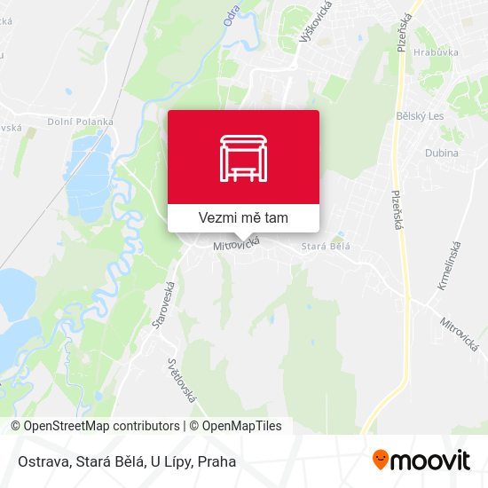Ostrava, Stará Bělá, U Lípy mapa