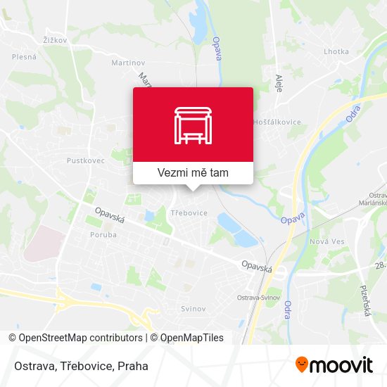 Ostrava, Třebovice mapa