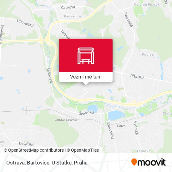 Ostrava, Bartovice, U Statku mapa