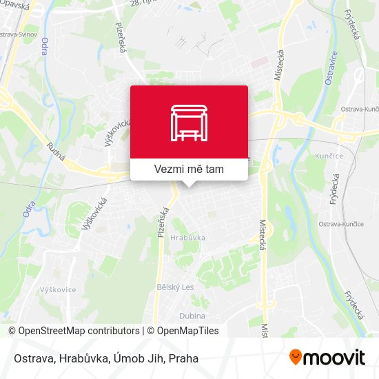 Ostrava, Hrabůvka, Úmob Jih mapa