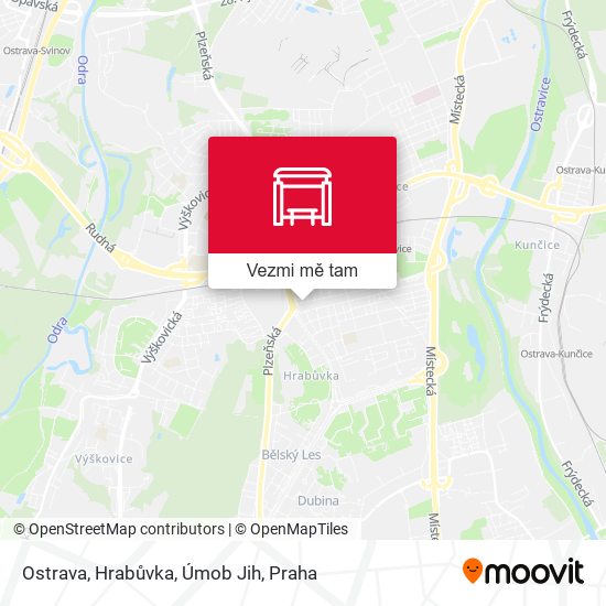 Ostrava, Hrabůvka, Úmob Jih mapa