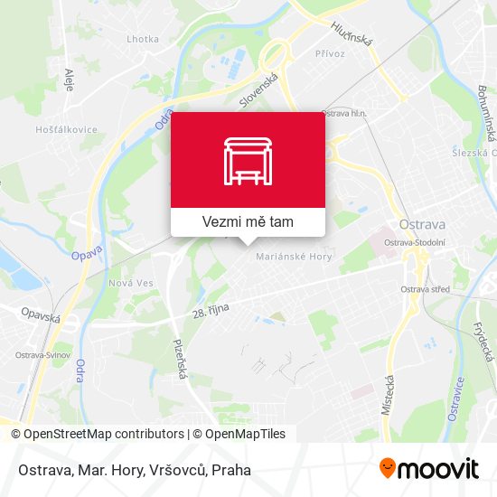 Ostrava, Mar. Hory, Vršovců mapa