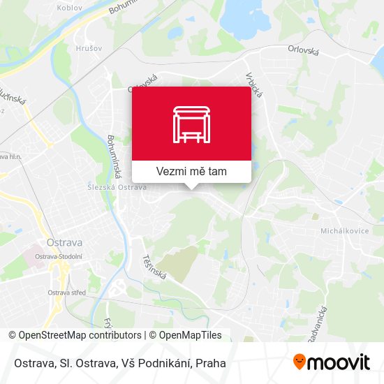 Ostrava, Sl. Ostrava, Vš Podnikání mapa