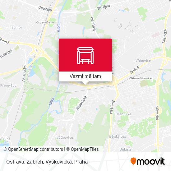 Ostrava, Zábřeh, Výškovická mapa