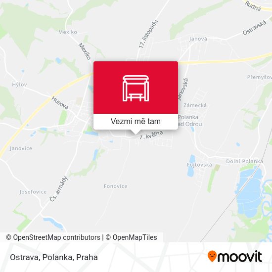 Ostrava, Polanka mapa