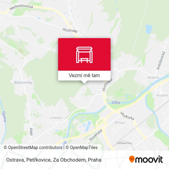 Ostrava, Petřkovice, Za Obchodem mapa