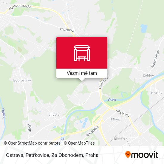 Ostrava, Petřkovice, Za Obchodem mapa