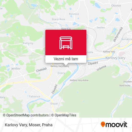 Karlovy Vary, Moser mapa