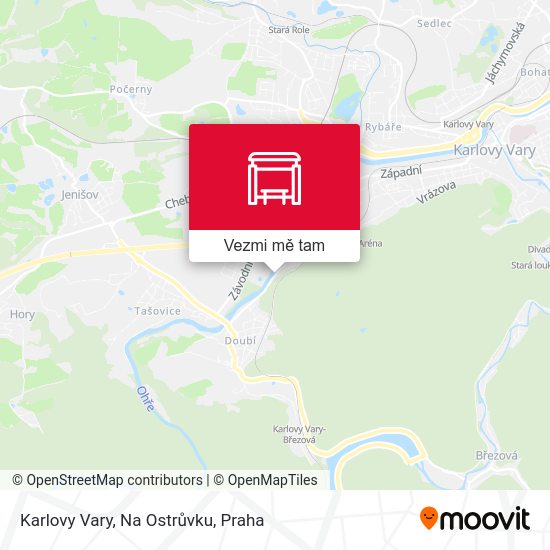 Karlovy Vary, Na Ostrůvku mapa