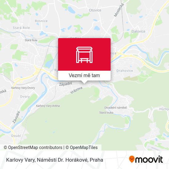 Karlovy Vary, Náměstí Dr. Horákové mapa