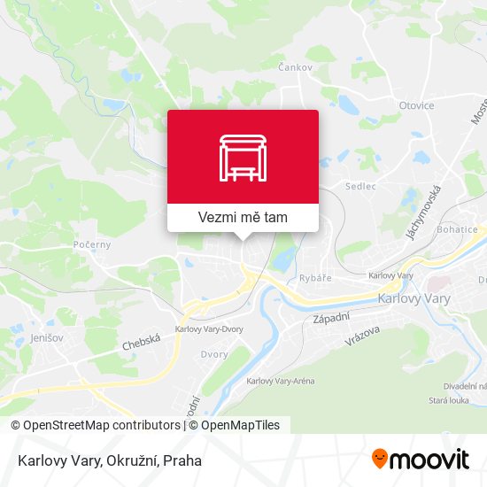 Karlovy Vary, Okružní mapa