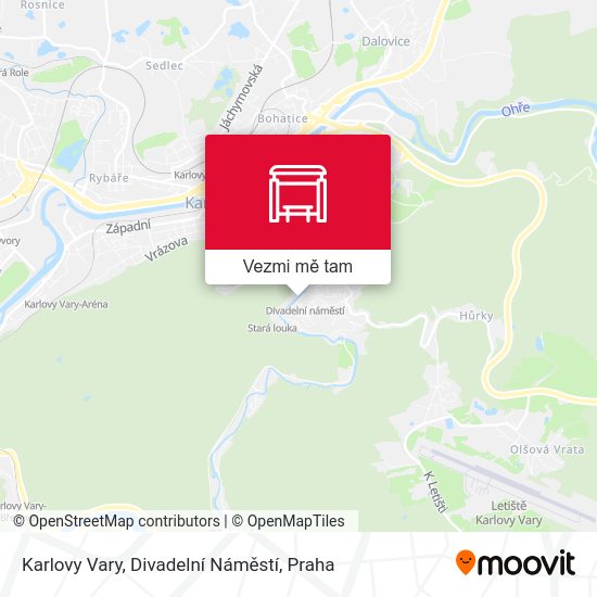 Karlovy Vary, Divadelní Náměstí mapa