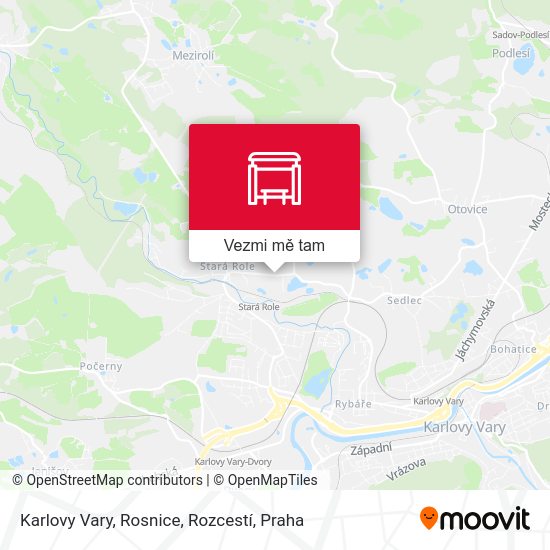 Karlovy Vary, Rosnice, Rozcestí mapa