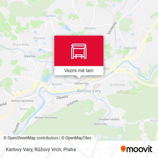 Karlovy Vary, Růžový Vrch mapa
