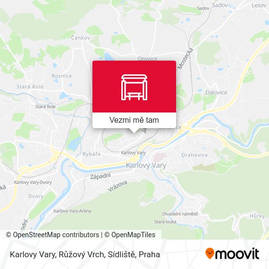Karlovy Vary, Růžový Vrch, Sídliště mapa