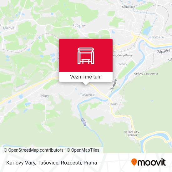 Karlovy Vary, Tašovice, Rozcestí mapa