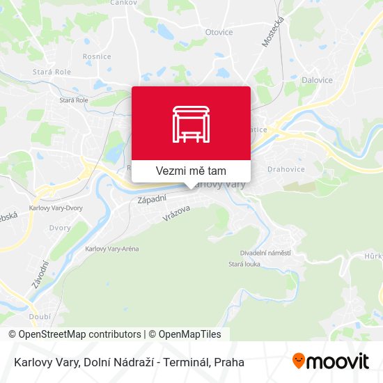 Karlovy Vary, Dolní Nádraží - Terminál mapa
