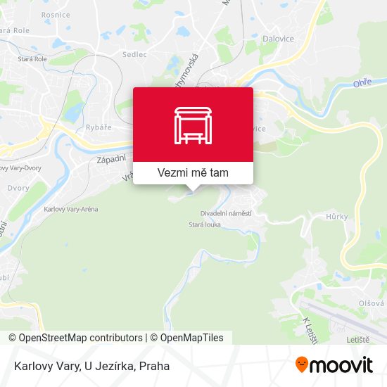 Karlovy Vary, U Jezírka mapa