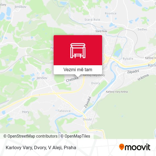 Karlovy Vary, Dvory, V Aleji mapa