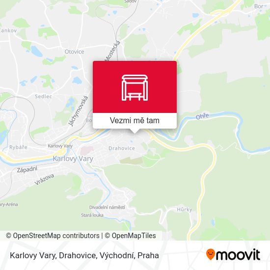 Karlovy Vary, Drahovice, Východní mapa