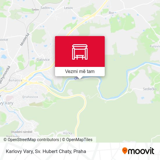 Karlovy Vary, Sv. Hubert Chaty mapa