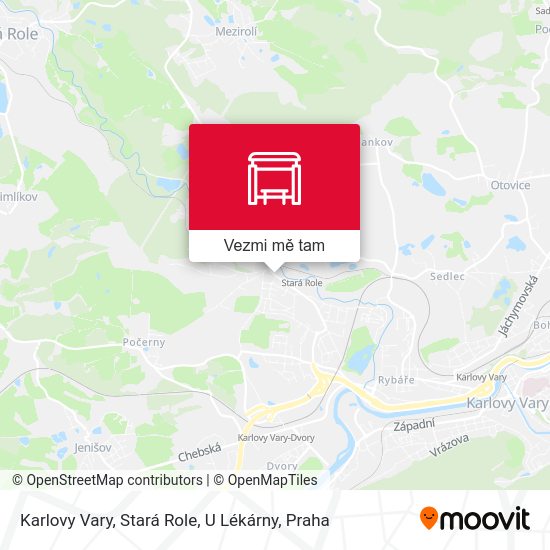 Karlovy Vary, Stará Role, U Lékárny mapa