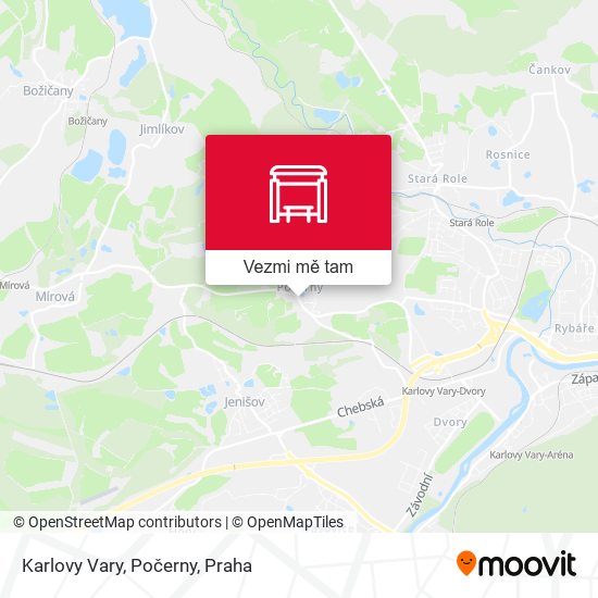 Karlovy Vary, Počerny mapa