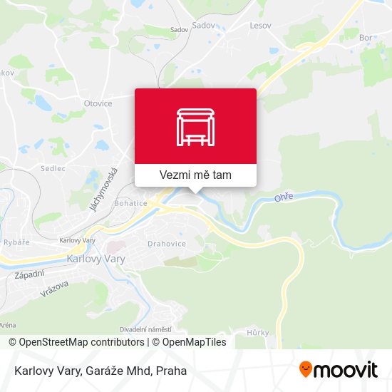 Karlovy Vary, Garáže Mhd mapa