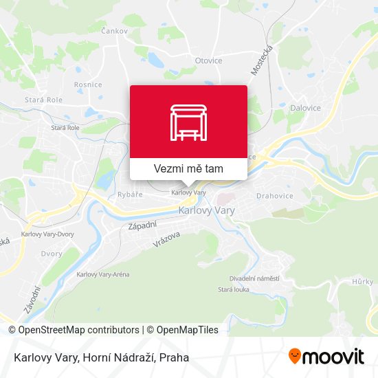 Karlovy Vary, Horní Nádraží mapa