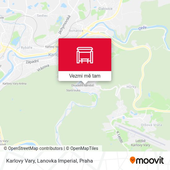 Karlovy Vary, Lanovka Imperial mapa