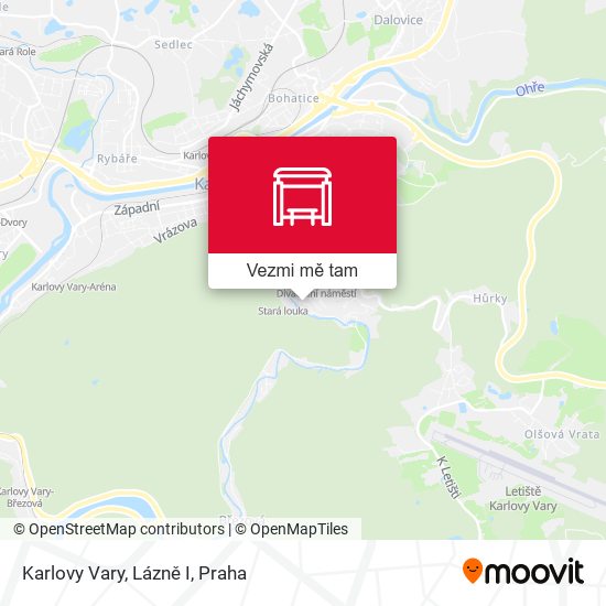 Karlovy Vary, Lázně I mapa