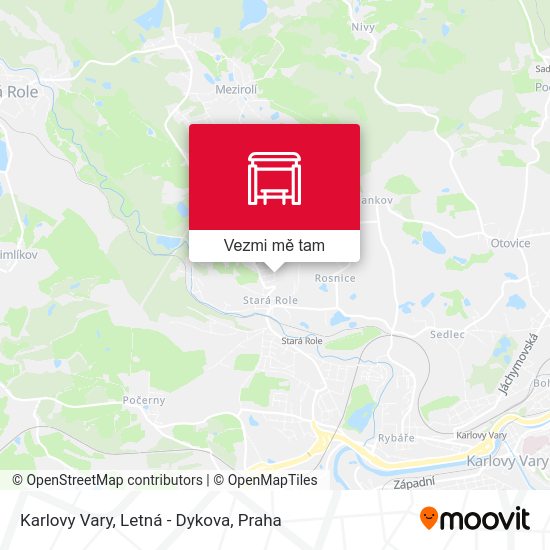 Karlovy Vary, Letná - Dykova mapa