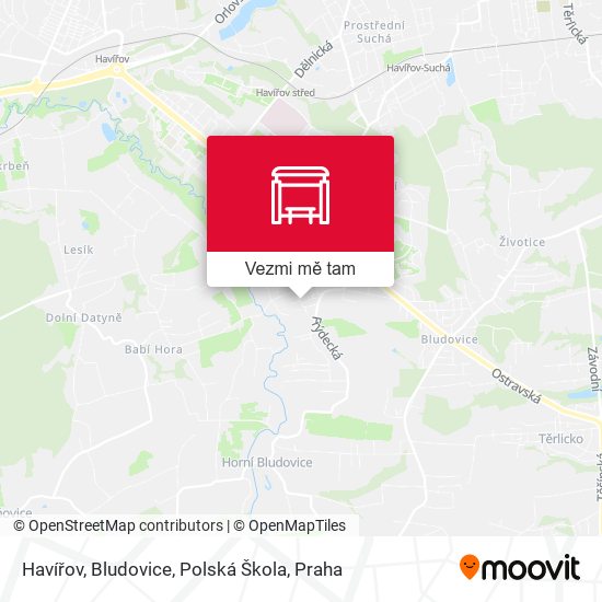 Havířov, Bludovice, Polská Škola mapa