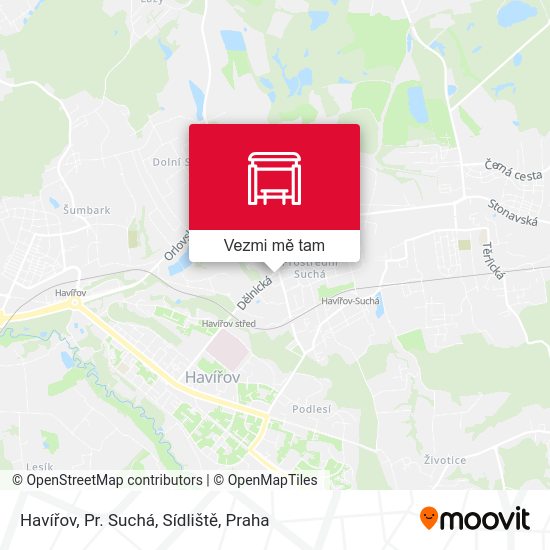 Havířov, Pr. Suchá, Sídliště mapa