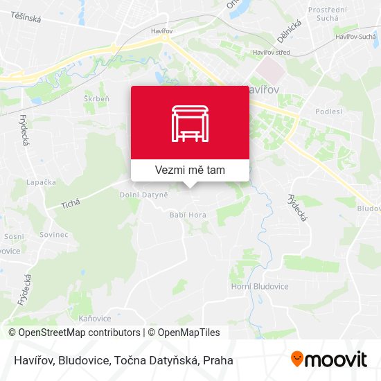 Havířov, Bludovice, Točna Datyňská mapa